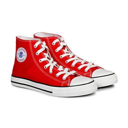 MOZAFIA Men Canvas Lace-up Casual High Top Sneakers-image-92