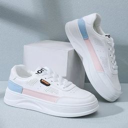 Shoetopia Women Colourblocked Synthetic Lightweight Lace-Ups Sneakers-51