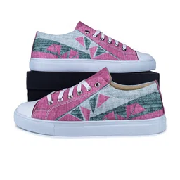 KobSook Men Printed Comfort Insole Contrast Sole Lace-Ups Sneakers-image-47