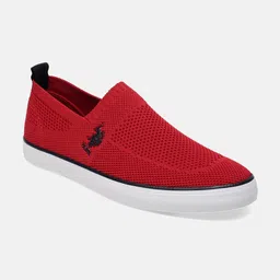U S Polo Assn Men Red Woven Design Slip-On Sneakers-image-82