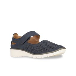 Bata Women Blue Perforations Slip-On Sneakers-57