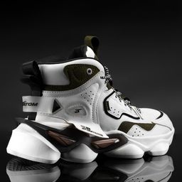 Atom Men Colourblocked Mesh Mid-Top Sneakers-14