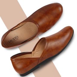 FAUSTO Men Round Toe Lightweight Mojaris-image-98