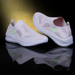 ASIAN Men Pink Perforations Slip-On Sneakers-image-75