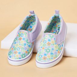 Pantaloons Junior Girls Purple Printed Slip-On Loafers-image-77