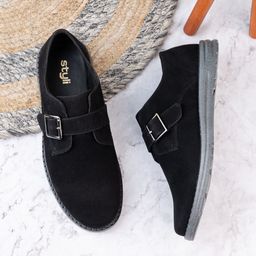 Styli Men Belt Buckle Detail Monk Shoe-image-68