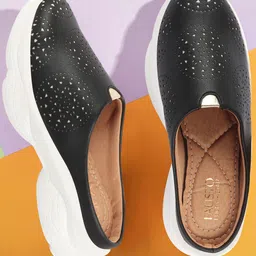 FAUSTO Women Laser Cut Lightweight Clogs-28