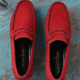 LOUIS STITCH Men Classic Handmade Suede Driving Loafers-picture-49