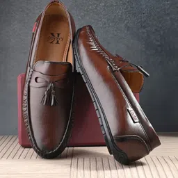 KARADDI Men Round Toe Tassel Loafers-54
