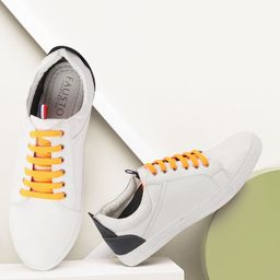 FAUSTO Men White PU Sneakers-image-7