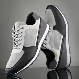 San Frissco Men Textured Lightweight Memory Foam Insole Sneakers-20