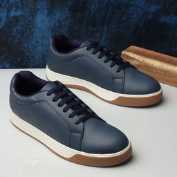 Carlton London sports Men Lightweight Comfort Insole Contrast Sole Sneakers-picture-4
