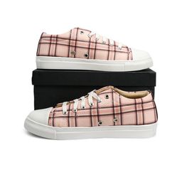KobSook Women Checked Lightweight Canvas Sneakers-picture-43
