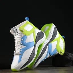 OFF LIMITS Men Colourblocked Comfort Insole Contrast Sole High Top Lace-Up Sneakers-picture-3