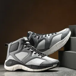 OFF LIMITS Men Colourblocked Comfort Insole Contrast Sole High Top Lace-Up Sneakers-42