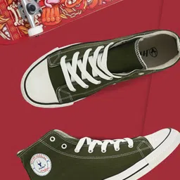 HIROLAS Men Colourblocked Mid-Top Sneakers-image-67