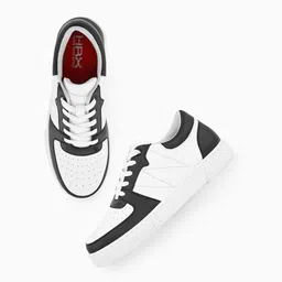 HRX by Hrithik Roshan Women White & Black Lightweight Comfort Insole Basics Sneakers-58