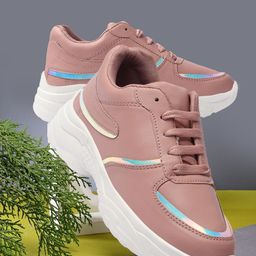 Denill Women Lace-Up Contrast Sole Sneakers-image-44