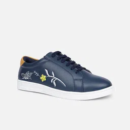 Tokyo Talkies Women Woven Design Comfort Insole Contrast Sole Sneakers-37