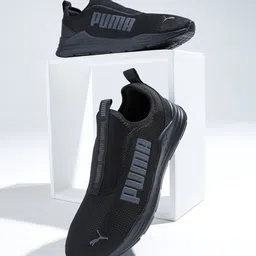 Puma Unisex Black Wired Rapid Textured Sneakers-15