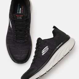 Skechers D'lux Walker-Pensive Men Black & White Memory Foam Sneakers-picture-1