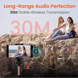Portronics Vlogmate 3 Dual Wireless Collar Lapel Microphone With Type C & 8 Pin Receiver image 2
