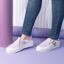 DressBerry Women Perforations Slip-On Sneakers-image-45