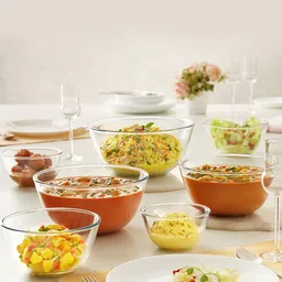 BOROSIL Glass Mixing & Serving Bowls Transparent Bakeware image 5