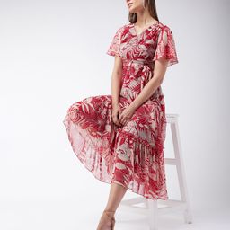 miss chase Women Wrap Red, White Midi/Calf Length Dress-picture-18