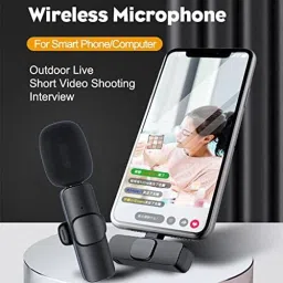 hybite Wireless PLUG AND PLAY Mic with Type-C & Lightning Connector Microphone image 2