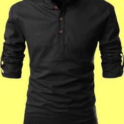 poshside Men Solid Cotton Blend Straight Kurta-picture-23
