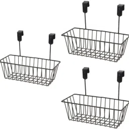 Iron Door Organizer Storage for Kitchen, Under shelf Storage Basket-image-84