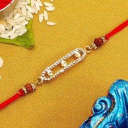aadita Gold Toned Stones Studded String Rakhi-image-50
