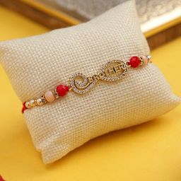 Mali Fionna Stone-Studded & Beaded Thread Rakhi-image-38