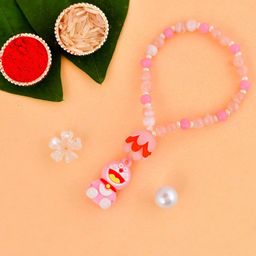Aapno Rajasthan Kids Set Of 3 Pastel Beaded Funky Doremon Rakhi Gift Set-13