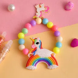 Voylla Kids Rainbow & Unicorn Beaded Rakhi With Roli Chawal & Raksha Bandhan Greeting Card-image-12