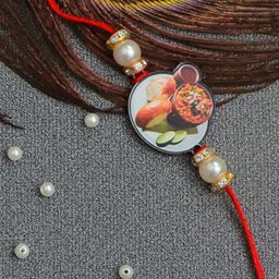 The Magic Wand Boys Red & White Pearls Beaded Rakhi-image-78
