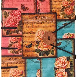craft club Floral Blocks Print In Special Binding A5 Notebook Unruled 144 Pages image 3