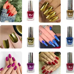 Beautiful HD Color Nail Polish Combo Red,Golden,Darkpink,Blue,Lemon,Darkred-image-21