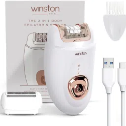Winston 2-in-1 Body Epilator & Shaver Rechargable Painless Portable Hair Removal Machine Body Groomer 60 minRuntime 2 Length Settings-44