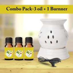 PEEPRESION R4 Premium Round Electric Oil Diffuser With 3-Fragrance Aroma Oil (10ml Each) High Scented Mogra Aroma Oil For Home, Office, Spa, Bedroom, hotel Diffuser-22