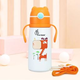 r for rabbit Steebo Safari SS Sipper Water Bottle | Leak-Proof With Food-grade silicone straw-picture-1