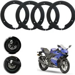 sunriders Bike Wheel Cover 17 Inch For Yamaha R15 Black Half Pack of 4 Pc Wheel Cover For NA NA-picture-4