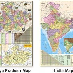 (Pack of 2 Map) MADHYA PRADESH STATE POLITICAL MAP and INDIA POLITICAL MAP. Both Map Size : 100x70 Centimeter (40"x28" inch). With Important Fact and Figure. Ideal Map For Aspirant of UPSC , PCS , SSC , RAILWAY Exam and Other Competitive Exam Paper Print-image-90