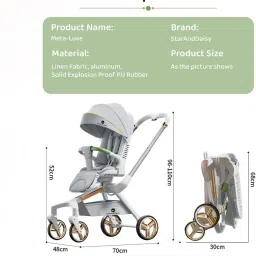 staranddaisy Stroller / Pram for Baby with 3 Recline Position & 5 - Point safety harness Stroller image 3