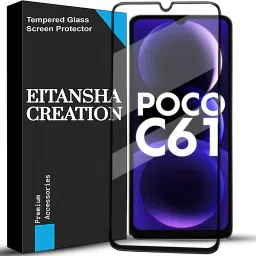 EITANSHA CREATION Edge To Edge Tempered Glass for POCO C61, Poco C61-image-15