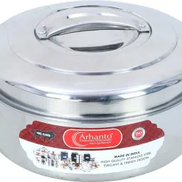 HotPot,chapati box/chapati container/hot case in Stainless Steel 2500 ML Serve Casserole-0