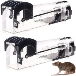 Humane Mouse Trap Cage 2 Pack Reusable Smart Rat Catcher Live Trap-image-60