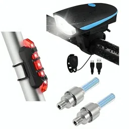 LED Front Light with LED Tail Light and Valve Lights with Motion Sensor LED Front Rear Light Combo-picture-21