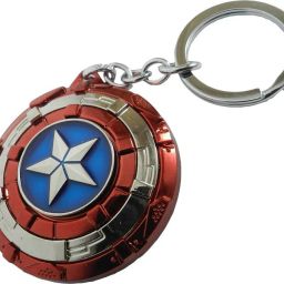 Metal Avengers Superhero Captain America Shield Key Chain-image-10